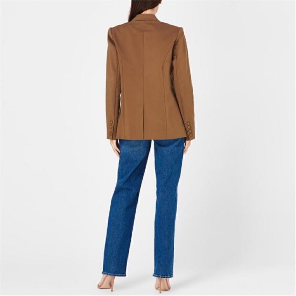 Good American Good 90s Icon Ripped Straight Leg High Rise Stretch Denim Jeans - Picture 7 of 16